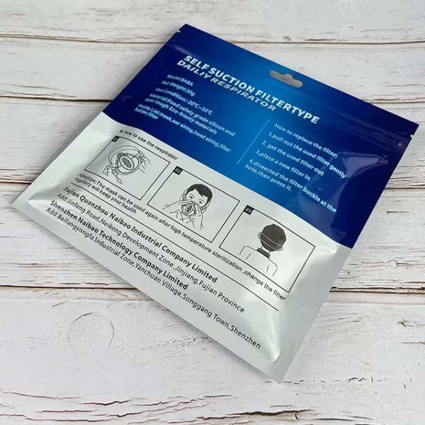 Custom 3 Sided Sealed Pouch With Aluminum Foil for Mask Packaging4
