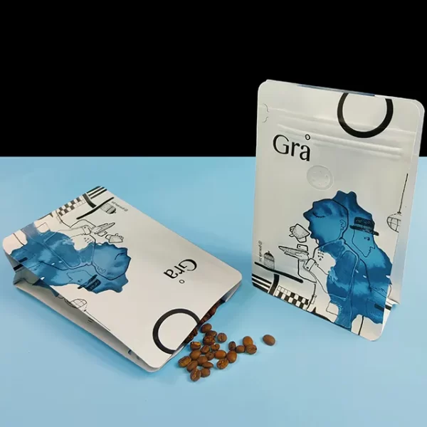 Custom Flat Coffee Pouch with Valve for Freshness3