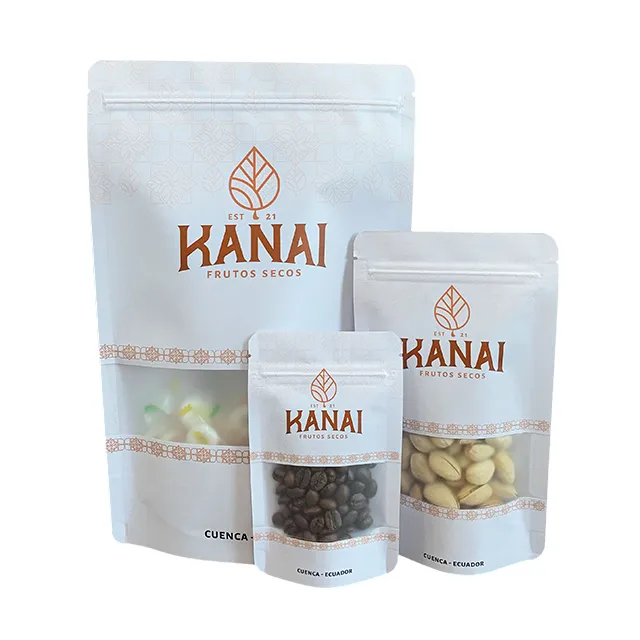 Weiße Kraft Stand Up Pouches Großhandel1