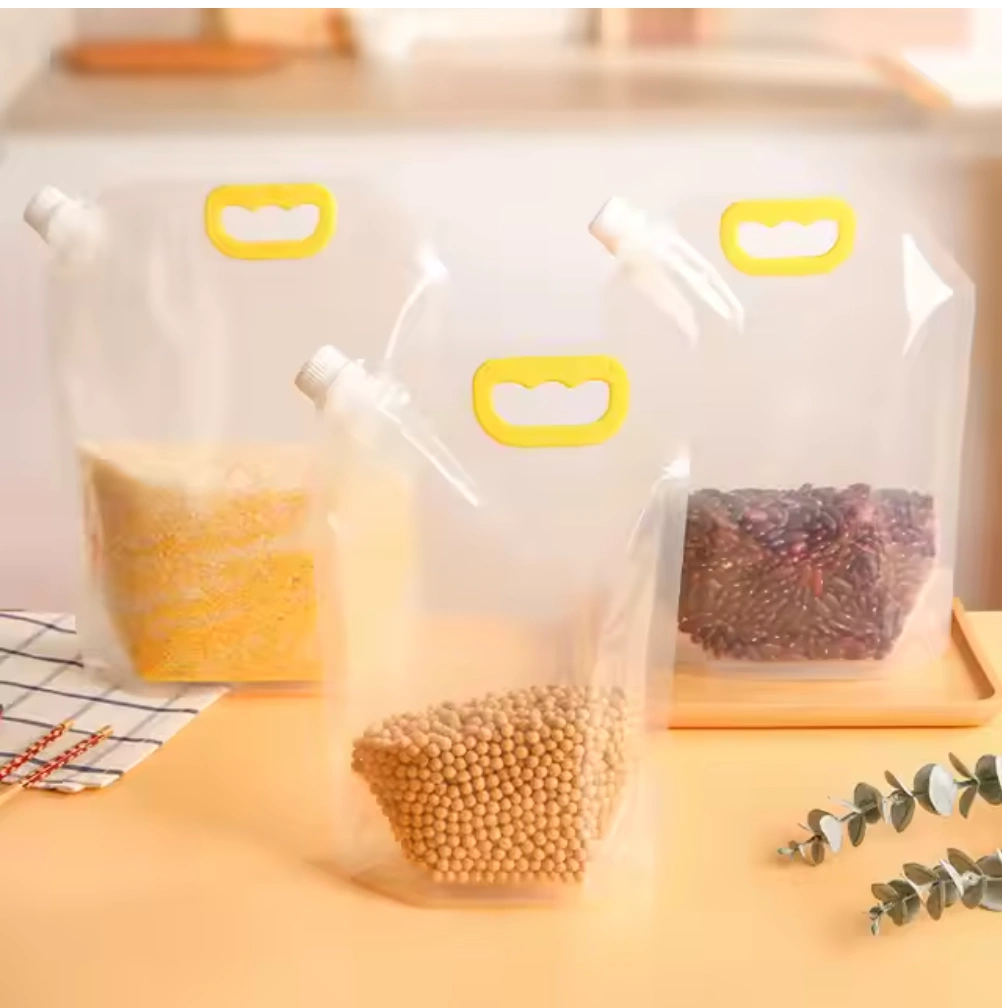 Ausgießerbeutel Großhandel mit Griff für Flüssigkeits- und Bohnenverpackungen