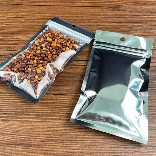 투명면이 있는 도매 알루미늄 호일 백 3면 씰 파우치 (4)
