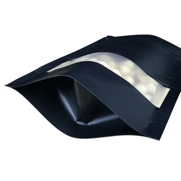 Wholesale Black Kraft Paper Food Pouches2