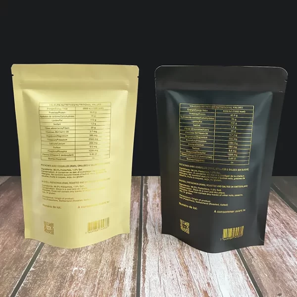 Пользовательские встать пакет крафт-бумаги мешок с окном3