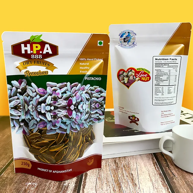 メロンシード用窓付きカスタムホワイトクラフト紙袋-1