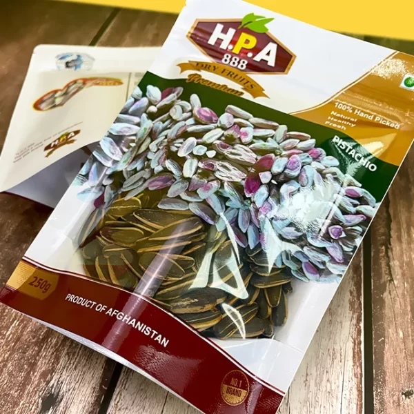 メロンシード用窓付きカスタム・ホワイト・クラフト紙ポーチ-2