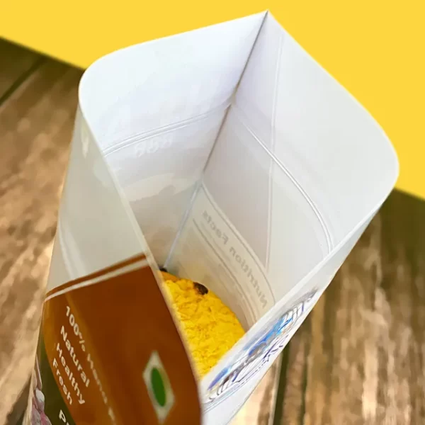 メロンシード用窓付きカスタム・ホワイト・クラフト紙ポーチ-3