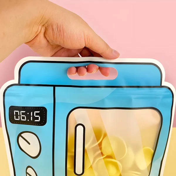 Wholesale Microwave-Shaped Stand Up Pouch Food Storage Bags Transparent Window