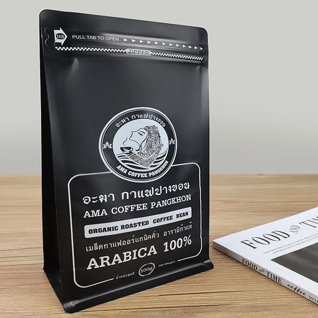 Wholesale Flat Bottom Bags for Coffee and Snack Brands5