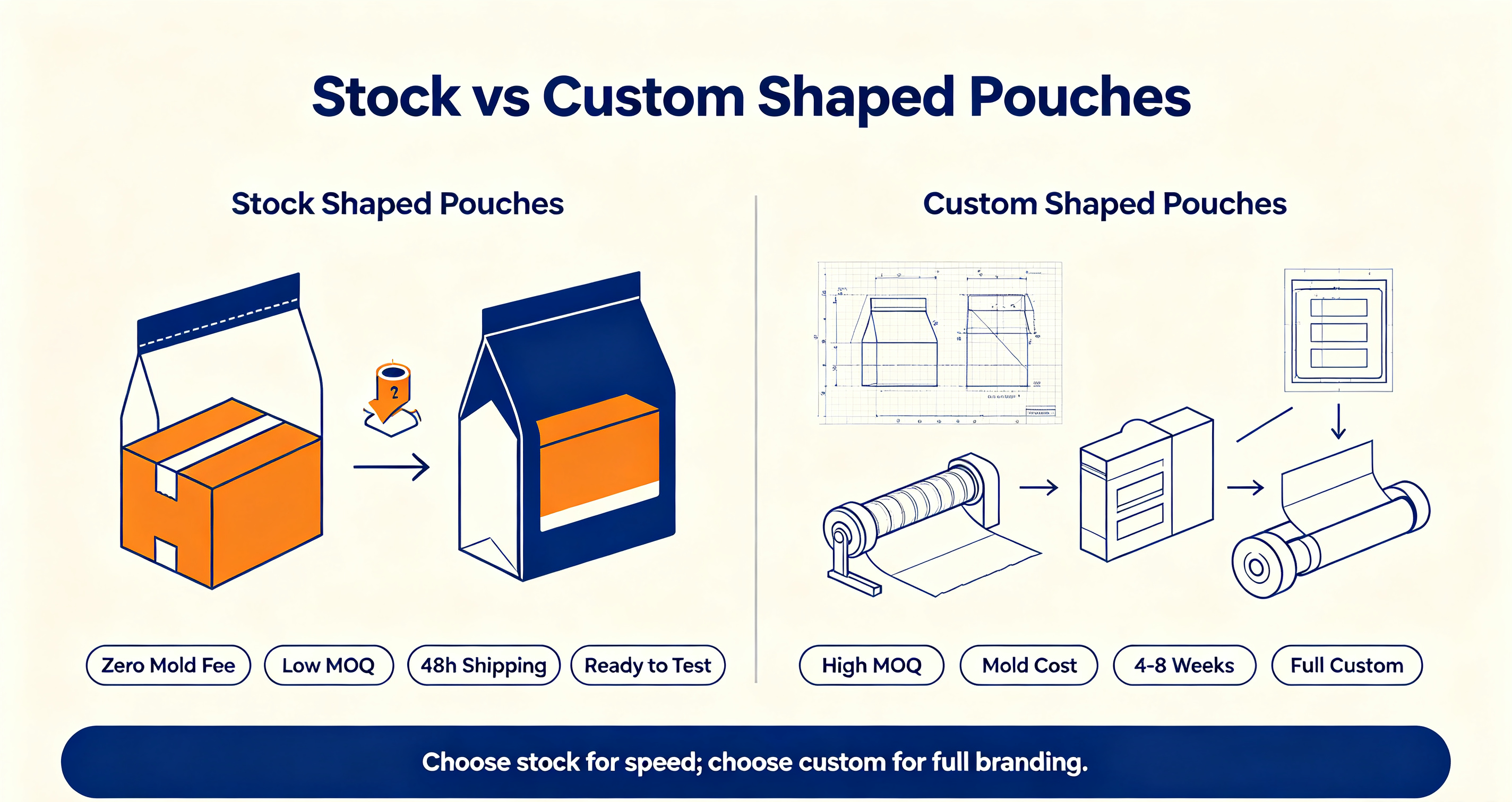 wholesale shaped pouches